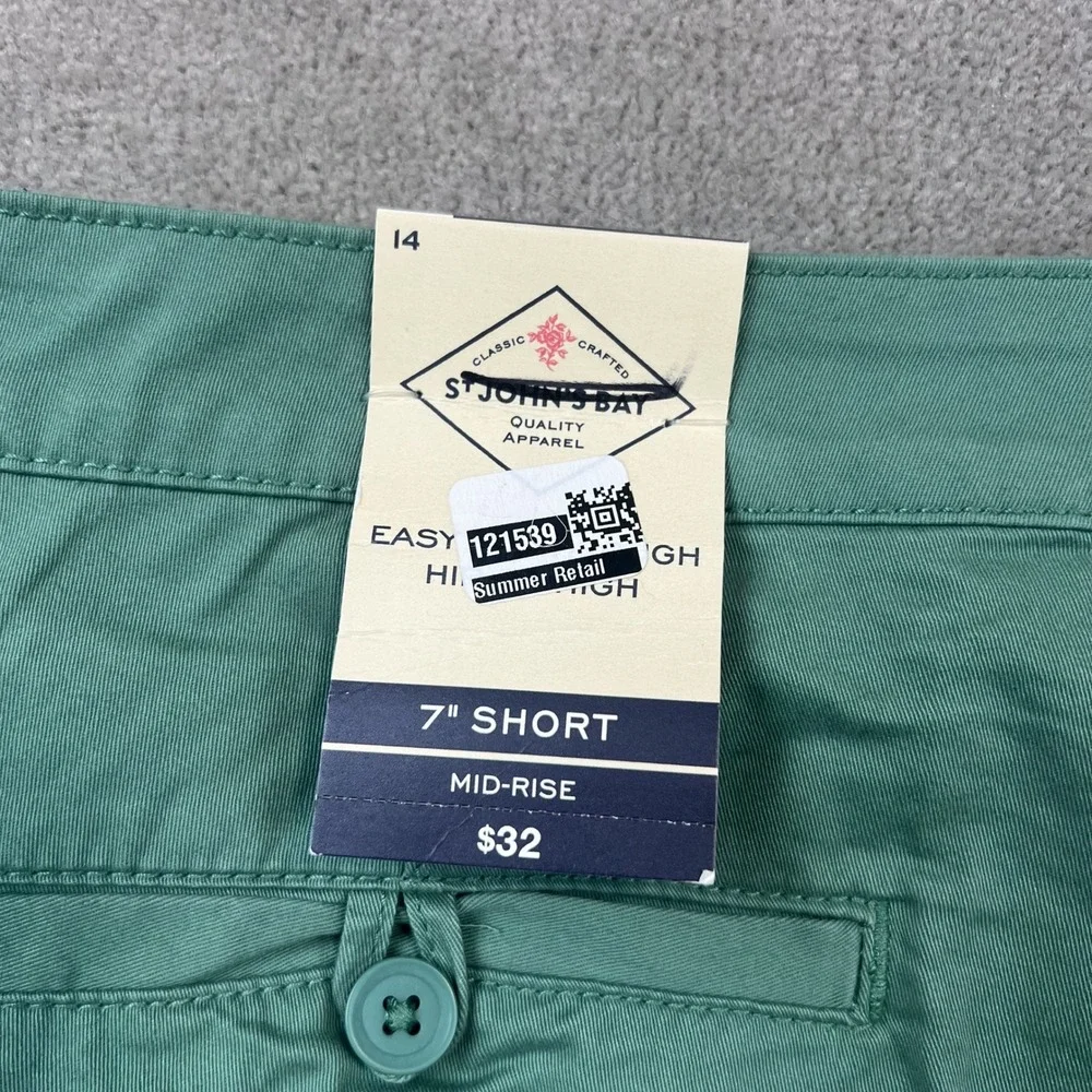 St. John's Bay Size 14 Women Green Secretly Slender Mid-Rise 7